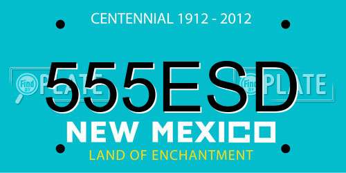 555ESD New Mexico License Plate