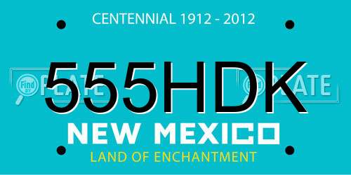 555HDK New Mexico License Plate
