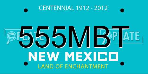 555MBT New Mexico License Plate
