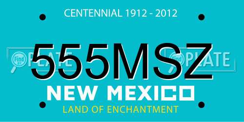 555MSZ New Mexico License Plate