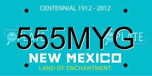 555MYG New Mexico License Plate