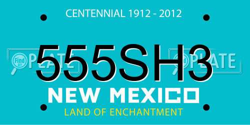 555SH3 New Mexico License Plate
