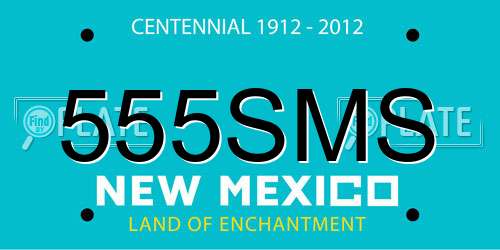 555SMS New Mexico License Plate