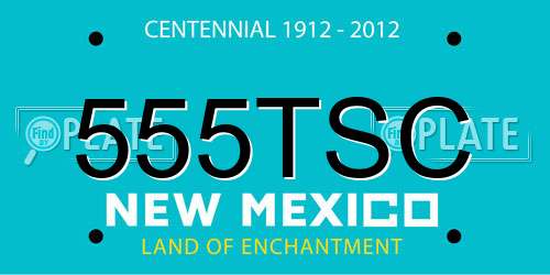 555TSC New Mexico License Plate