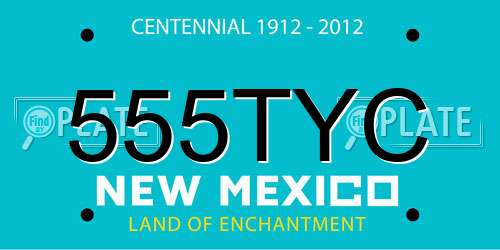 555TYC New Mexico License Plate