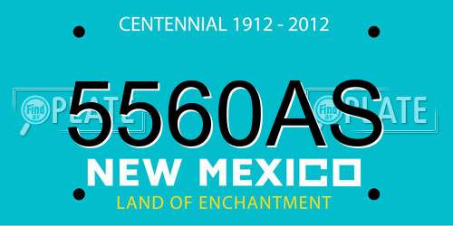 5560AS New Mexico License Plate