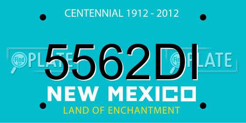 5562DI New Mexico License Plate