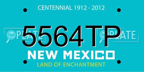 5564TP New Mexico License Plate