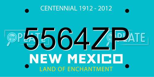5564ZP New Mexico License Plate