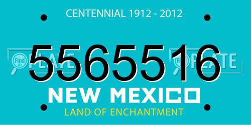 5565516 New Mexico License Plate