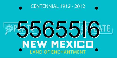 55655I6 New Mexico License Plate