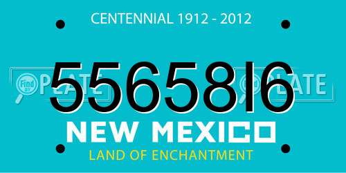 55658I6 New Mexico License Plate
