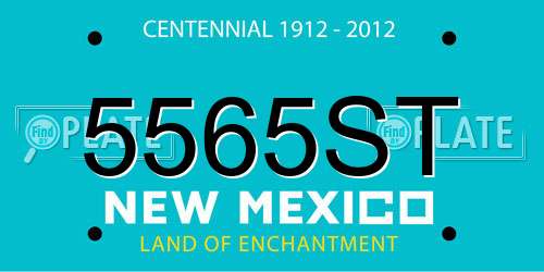 5565ST New Mexico License Plate