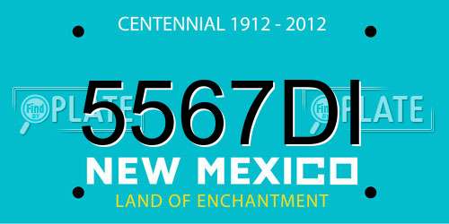 5567DI New Mexico License Plate