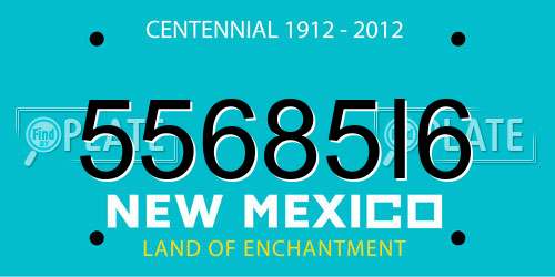 55685I6 New Mexico License Plate