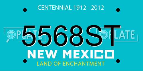 5568ST New Mexico License Plate