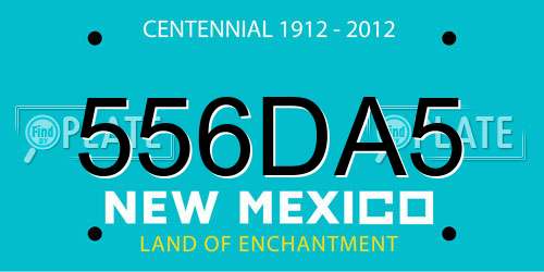556DA5 New Mexico License Plate