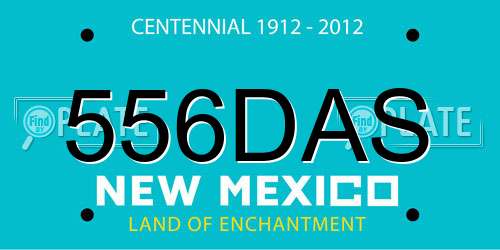 556DAS New Mexico License Plate
