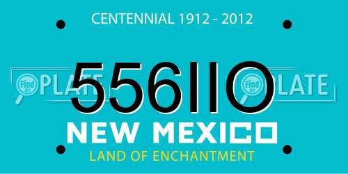 556IIO New Mexico License Plate