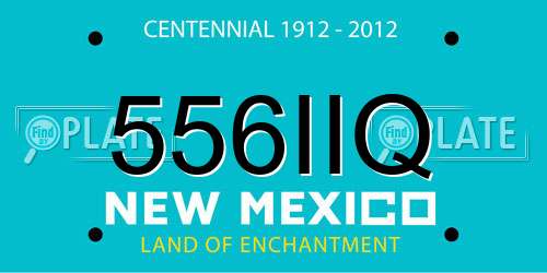 556IIQ New Mexico License Plate