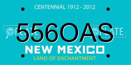 556OAS New Mexico License Plate