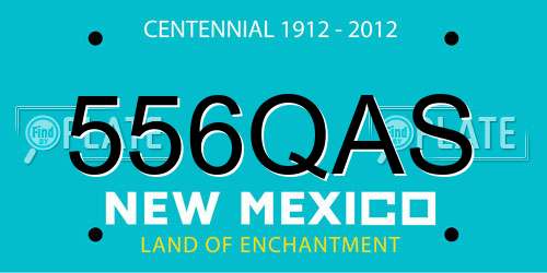 556QAS New Mexico License Plate