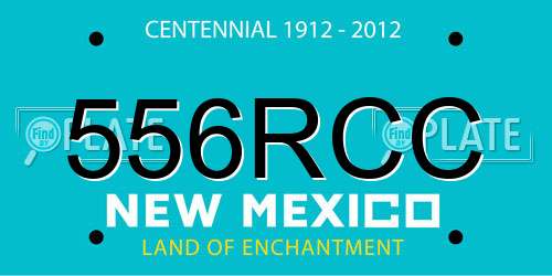 556RCC New Mexico License Plate