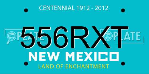 556RXT New Mexico License Plate
