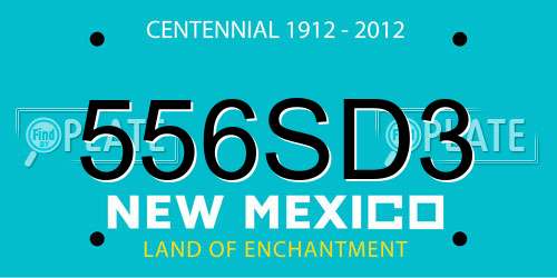 556SD3 New Mexico License Plate