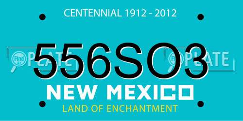 556SO3 New Mexico License Plate