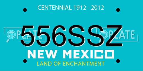 556SSZ New Mexico License Plate