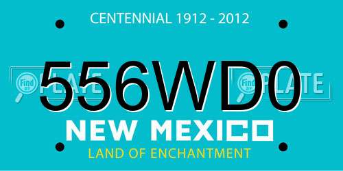 556WD0 New Mexico License Plate