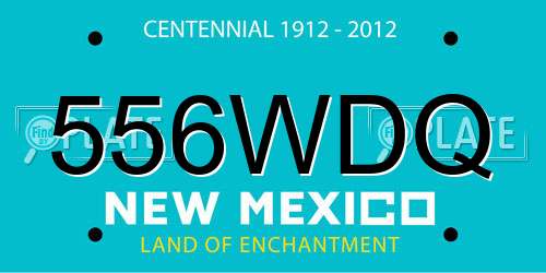 556WDQ New Mexico License Plate