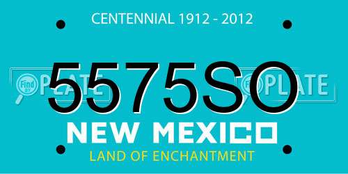 5575SO New Mexico License Plate