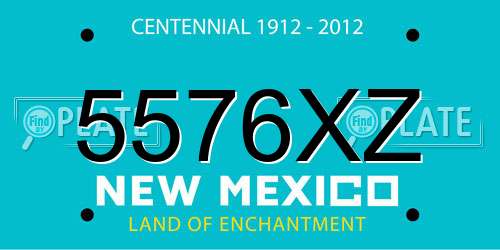 5576XZ New Mexico License Plate