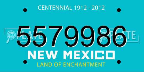 5579986 New Mexico License Plate