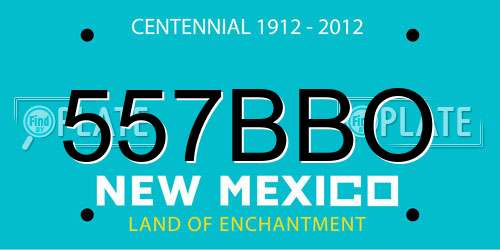 557BBO New Mexico License Plate