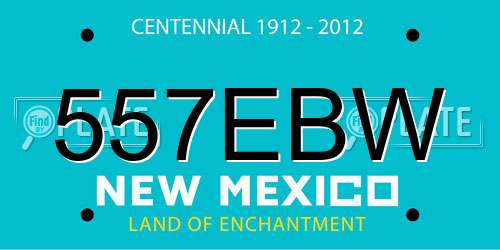 557EBW New Mexico License Plate