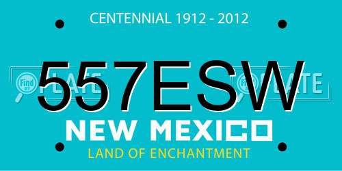 557ESW New Mexico License Plate