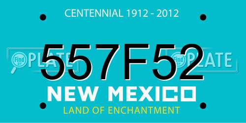 557F52 New Mexico License Plate