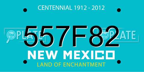 557F82 New Mexico License Plate