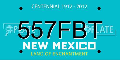 557FBT New Mexico License Plate
