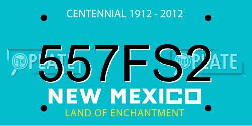557FS2 New Mexico License Plate