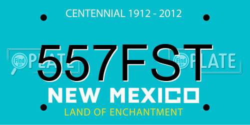 557FST New Mexico License Plate