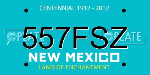 557FSZ New Mexico License Plate
