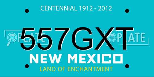 557GXT New Mexico License Plate