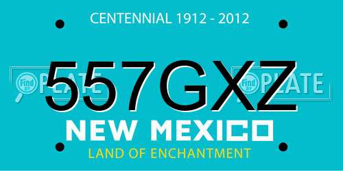 557GXZ New Mexico License Plate