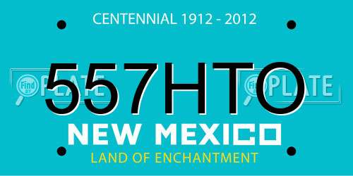 557HTO New Mexico License Plate