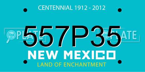 557P35 New Mexico License Plate