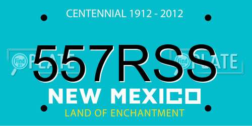557RSS New Mexico License Plate